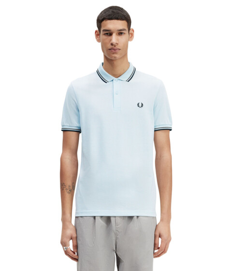 Imbracaminte Barbati Fred Perry Twin Tipped Shirt Light IceField GreenBlack