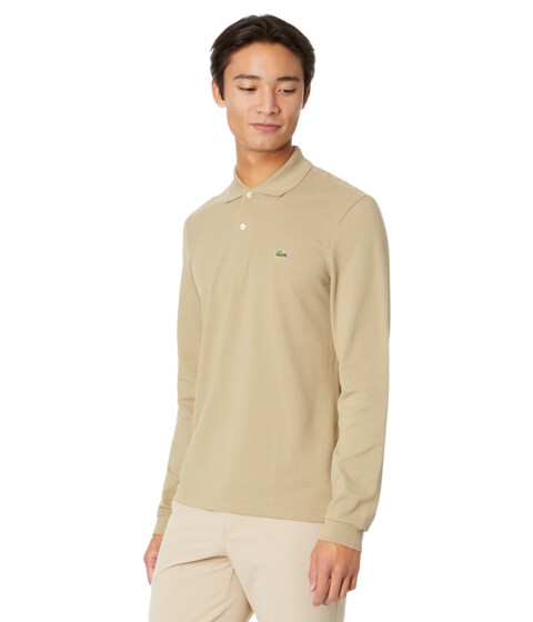 Imbracaminte Barbati Lacoste Long Sleeve Classic Pique Polo Shirt Lion Beige