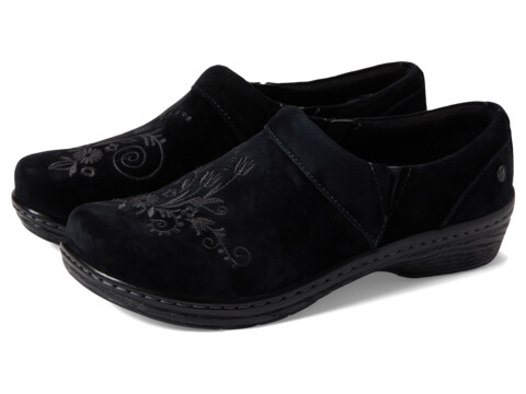 Incaltaminte Femei Klogs Footwear Mission Black Suede Embroidery