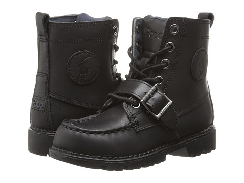 Incaltaminte Baieti Polo Ralph Lauren Ranger Hi II Boot (Little Kid) Black Leather