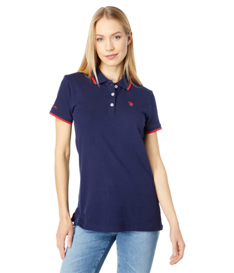 Imbracaminte Femei US Polo Assn Classic Stretch Pique Polo Shirt Evening Blue