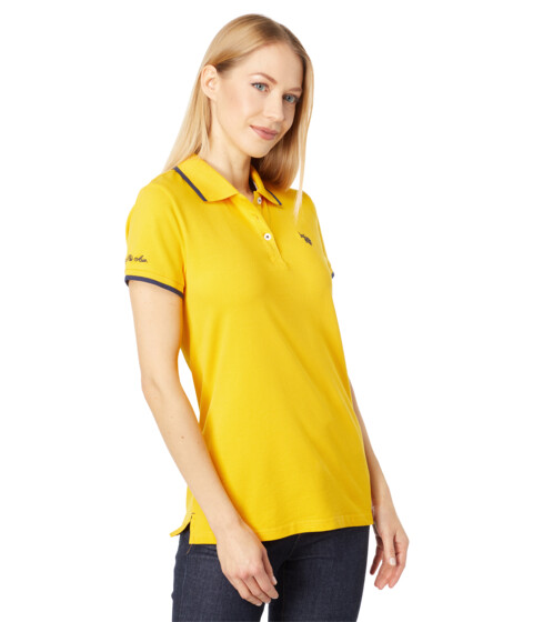 Imbracaminte Femei US POLO ASSN Classic Stretch Pique Polo Shirt Old Gold