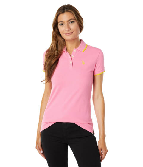 Imbracaminte Femei US Polo Assn Classic Stretch Pique Polo Shirt New Pink