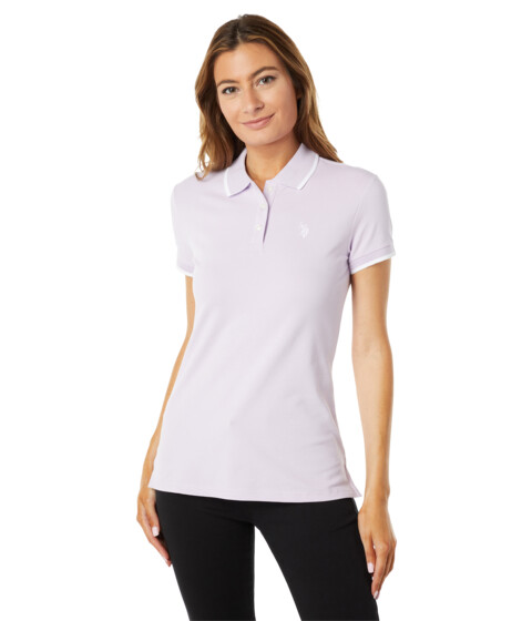 Imbracaminte Femei US Polo Assn Classic Stretch Pique Polo Shirt Pastel Lilac