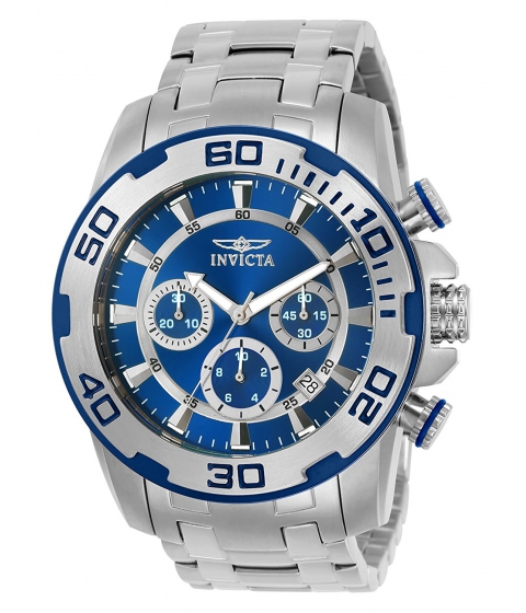Ceasuri Barbati Invicta Watches Invicta Men\'s \'Pro Diver\' Quartz Stainless Steel Casual Watch ColorSilver-Toned (Model 22319) BlueSilver