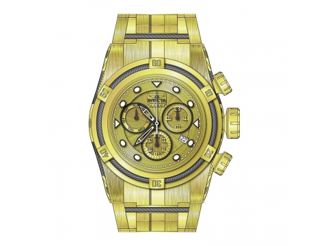 Ceasuri Barbati Invicta Watches Invicta Bolt Chronograph Gold Dial Mens Watch 23913 Gold