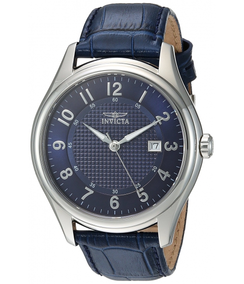 Ceasuri Barbati Invicta Watches Invicta Men\'s \'Vintage\' Swiss Quartz Stainless Steel and Leather Casual Watch ColorBlue (Model 23017) BlueBlue