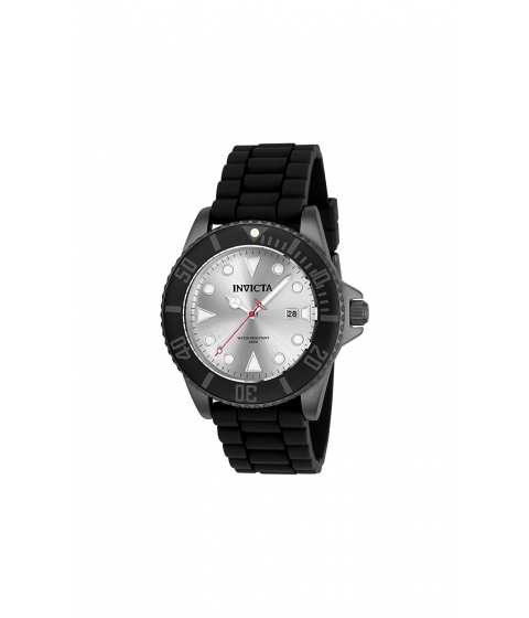 Ceasuri Barbati Invicta Watches Invicta Men\'s \'Pro Diver\' Quartz Stainless Steel and Silicone Casual Watch ColorBlack (Model 90307) SilverBlack
