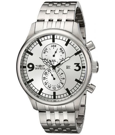Ceasuri Barbati Invicta Watches Invicta Men\'s 0366 II Collection Multi-Function Stainless Steel Watch SilverSilver