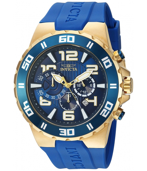 Ceasuri Barbati Invicta Watches Invicta Men\'s \'Pro Diver\' Quartz Stainless Steel and Polyurethane Casual Watch ColorBlue (Model 24670) BlackBlue