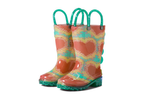 Incaltaminte Fete Western Chief Kids Lighted Rain Boots (ToddlerLittle Kid) Tie-Dye Hearts