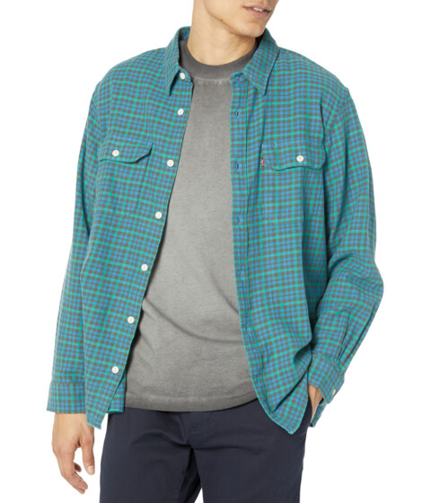 Imbracaminte Barbati Levis Premium Jackson Worker Lloyd Plaid Green Blue Slate