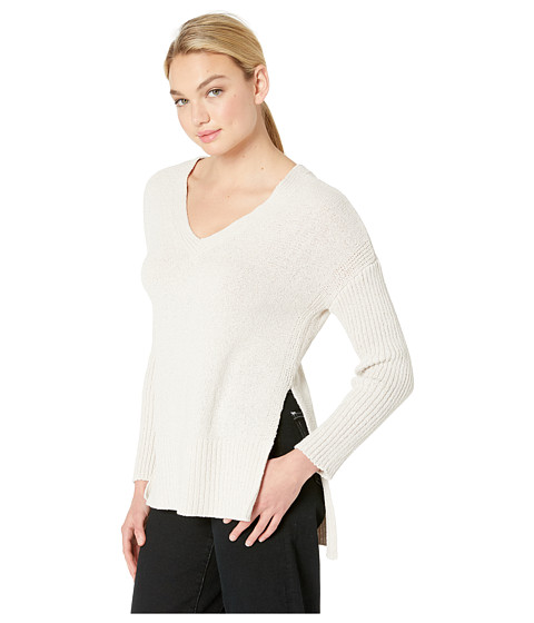 Imbracaminte Femei BB Dakota Getting Warmer V-Neck Wide Ribbed Sweater Light Sand
