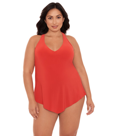 Imbracaminte Femei Magicsuit Plus Size Solid Taylor Tankini Coral Sands