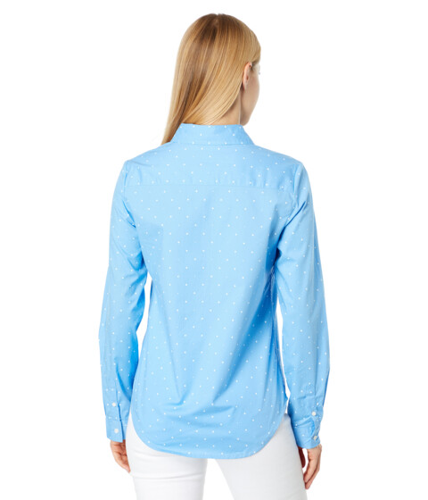 Imbracaminte Femei US POLO ASSN Long Sleeve Dot Stretch Poplin Shirt Classic Blue