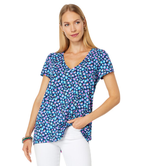 Imbracaminte Femei Lilly Pulitzer Etta Top Seabreeze Blue Low Tide Navy Spotted in the Wild