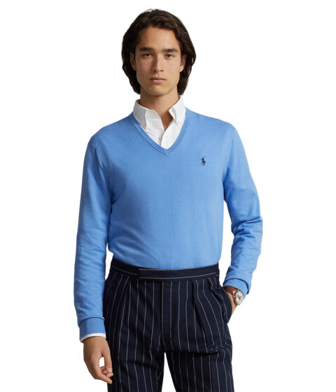 Imbracaminte Barbati Polo Ralph Lauren Cotton V-Neck Sweater Summer Blue