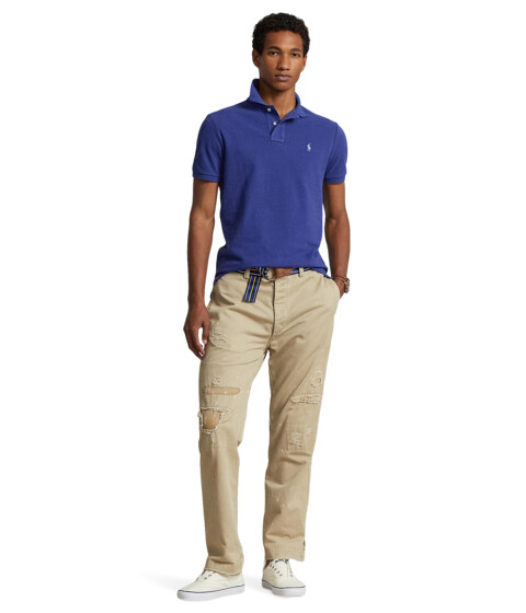 Imbracaminte Barbati Polo Ralph Lauren Custom Slim Fit Mesh Polo Shirt Blue 1