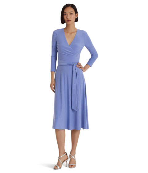 Imbracaminte Femei LAUREN Ralph Lauren Jersey-Matte Midi Dress Blue Mist