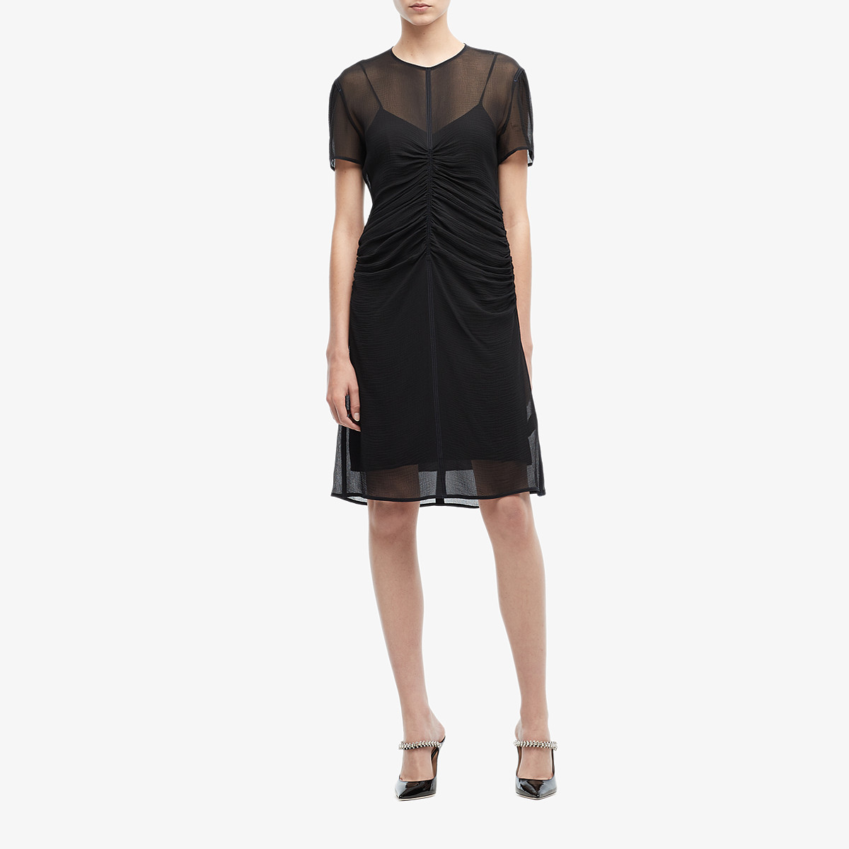 Imbracaminte Femei rag bone Maris Short Sleeve Mini Dress Black