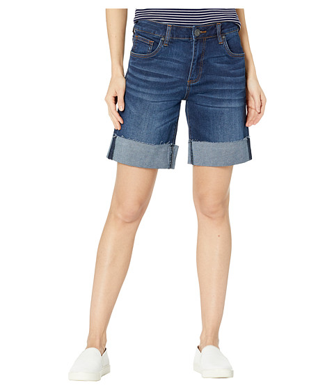 Imbracaminte Femei KUT from the Kloth Catherine Wide Row Bermuda Shorts in Salubrious w Euro Base Wash Salubrious w Euro Base Wash