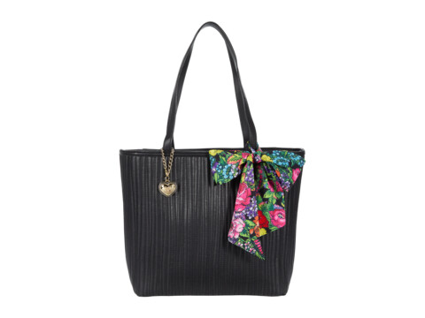 Genti Femei Betsey Johnson Quilted Tote with Scarf Black image13