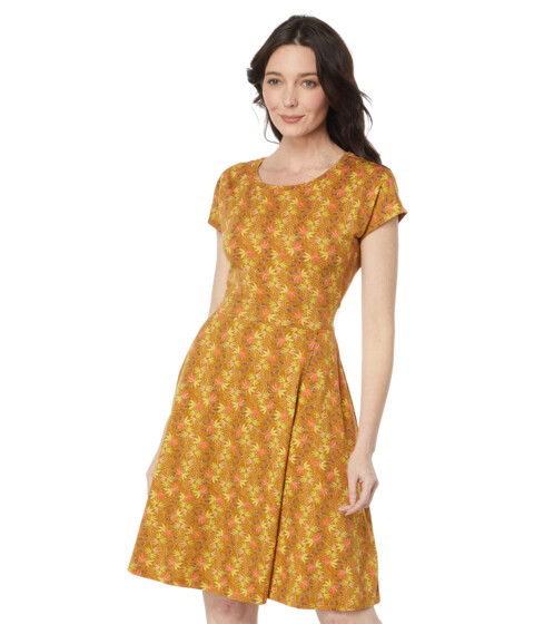 Imbracaminte Femei ToadCo Cue Wrap Short Sleeve Dress Kelp Palm Print