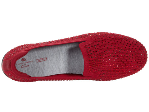 Incaltaminte Femei Clarks Carly Dream Red KnitSparkles image1