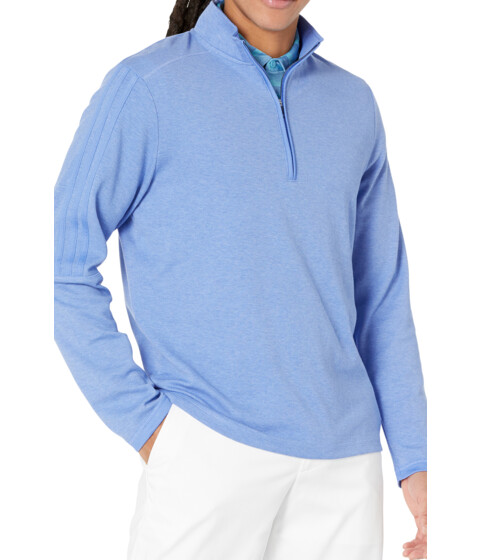 Imbracaminte Barbati adidas Golf 3-Stripes 14 Zip Pullover Blue Fusion Melange