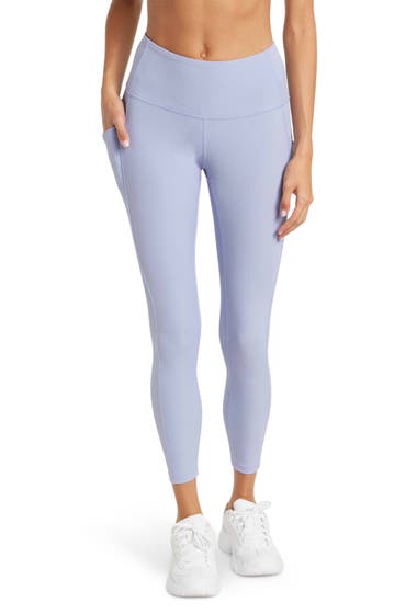 Imbracaminte Femei Z By Zella Daily High Waist Ribbed Pocket Leggings Blue Thistle image0
