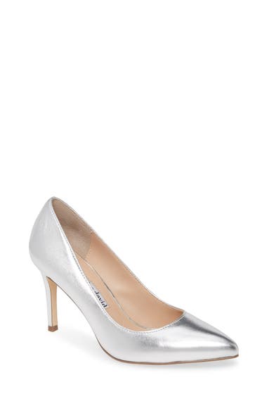 Incaltaminte Femei Charles David Vibe Pointed Toe Pump Silver Leather image0