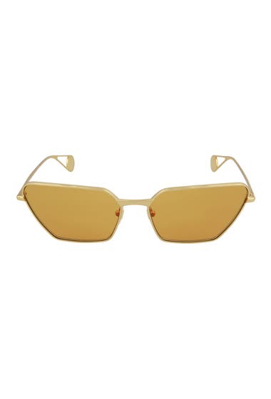 Ochelari Femei Gucci 63mm Cat Eye Sunglasses Gold Gold OrangeOrg