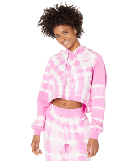 Imbracaminte Femei YEAR OF OURS Cropped Hoodie Pink Tie-Dye