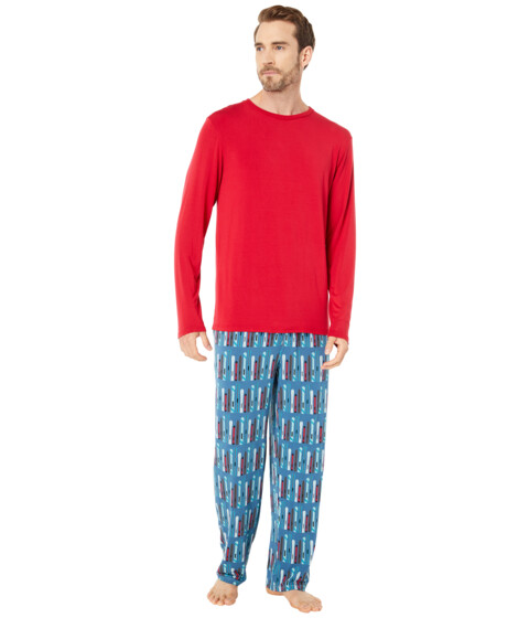 Imbracaminte Barbati Kickee Pants Long Sleeve Pajama Set Twilight Skis