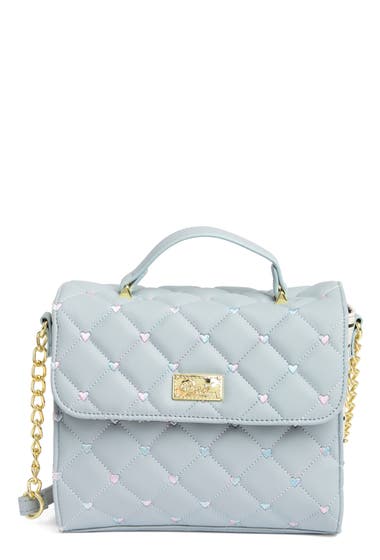 Genti Femei Luv Betsey by Betsey Johnson Heart Quilted Crossbody Bag Grey Blue Multi Stitch image3