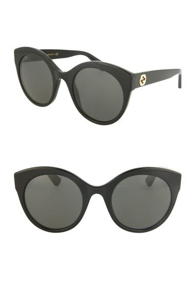 Ochelari Femei Gucci Best 52mm Cat Eye Sunglasses Black Black Grey