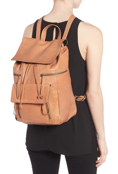 Genti Femei DAY AND MOOD DAY MOOD Hannah Leather Backpack Cognac image1