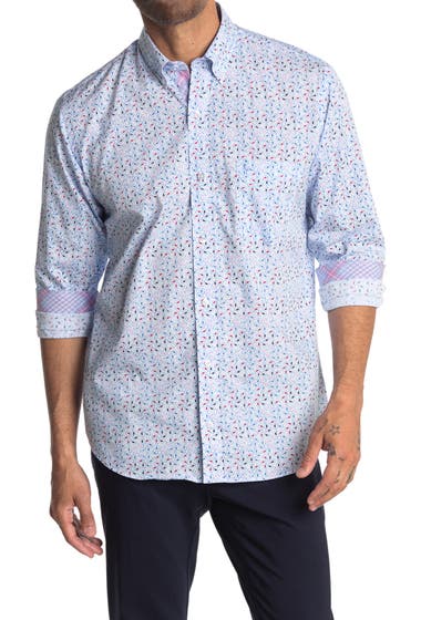 Imbracaminte Barbati TailorByrd Patterned Long Sleeve Shirt Blue