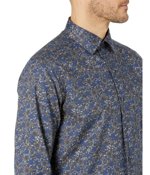 Imbracaminte Barbati David Donahue Fusion Shirt BlueChocolate