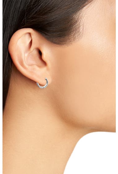 Bijuterii Femei ESTELLA BARTLETT Silver-Tone Star Cutout Huggie Hoop Earrings Silver Plated image1
