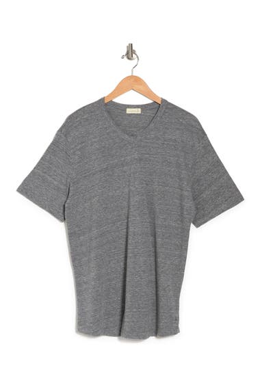 Imbracaminte Barbati Alternative Eco V-Neck Longline T-Shirt Eco Grey