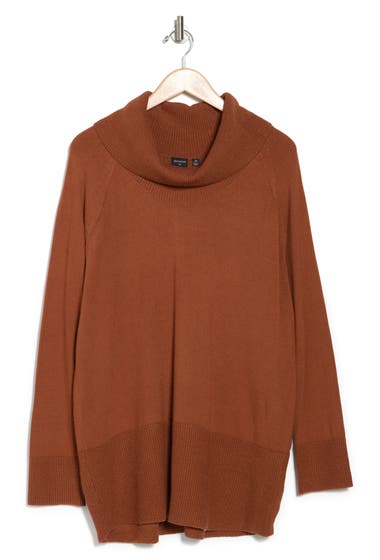 Imbracaminte Femei Cyrus Cowl Neck Tunic Sweater Walnut Wood image2
