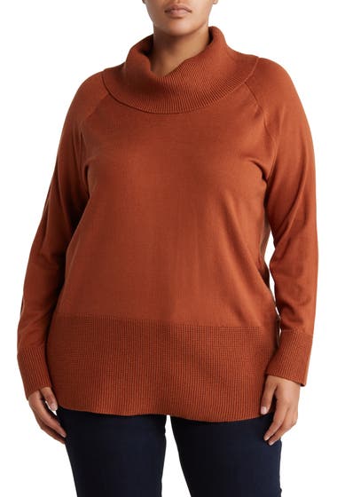 Imbracaminte Femei Cyrus Cowl Neck Tunic Sweater Walnut Wood image0