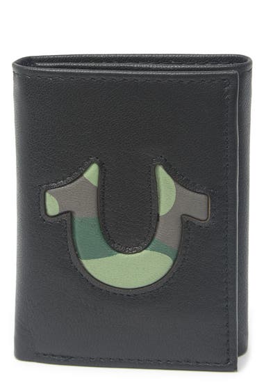Genti Barbati True Religion Trifold Leather Wallet Black