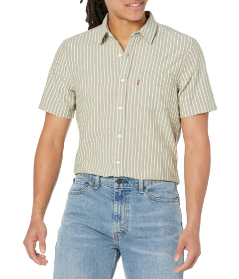 Imbracaminte Barbati Levis Short Sleeve Classic One-Pocket Standard Loden Green Stripe