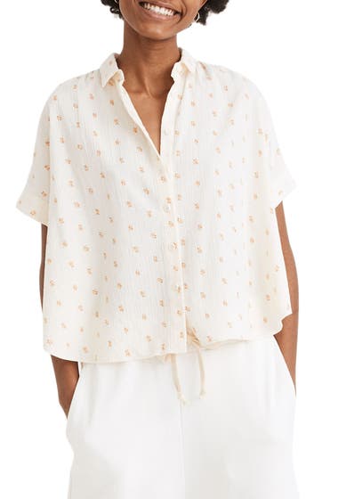 Imbracaminte Femei Madewell Hilltop Print Button-Up Shirt Mini Oranges Antique Cream