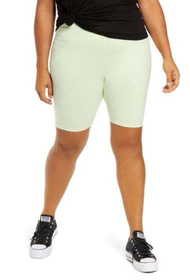 Imbracaminte Femei BP High Waist Bike Shorts Green Limecream