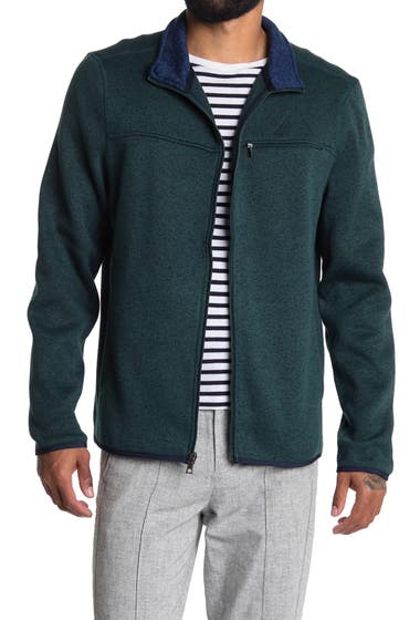 Imbracaminte Barbati Nautica Zip Front Sweater Fleece Bayou Green