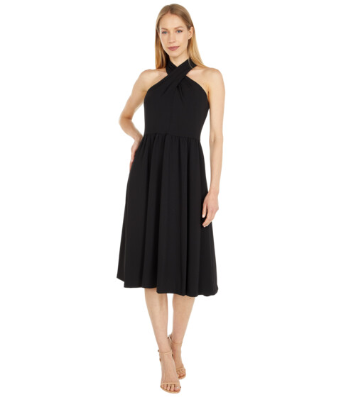 Imbracaminte Femei Calvin Klein Cross Neck A-Line Dress Black