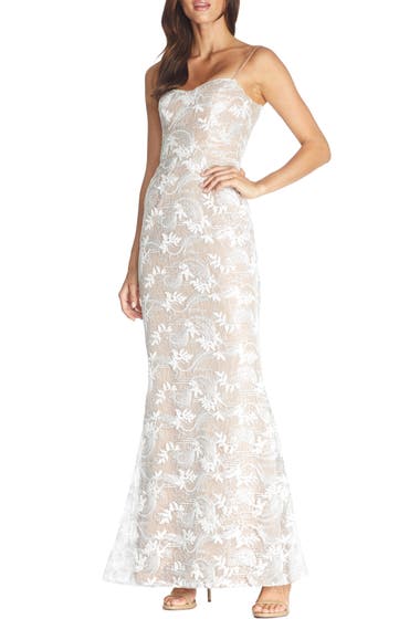 Imbracaminte Femei Dress the Population Giovanna Lace Gown White